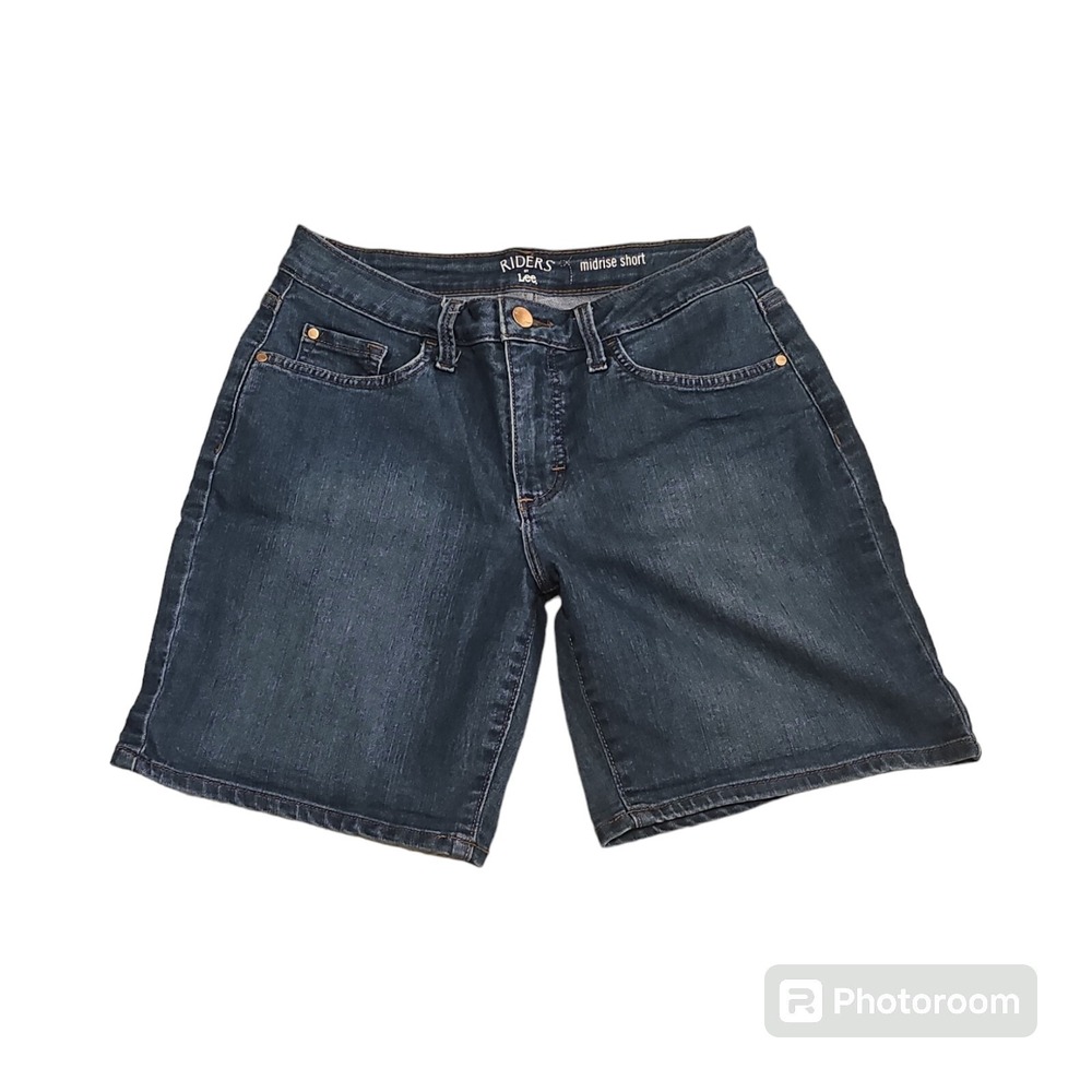 Riders by Lee Women's Blue Bermuda Mid Rise Denim Shorts Size 6m 30x8